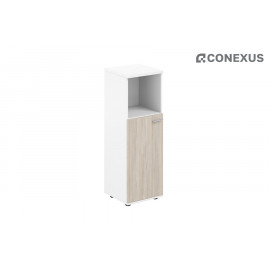 Шкаф для документов средний с нишей левый Sigma SG.864.WH.OL.L Белый/Дуб светлый